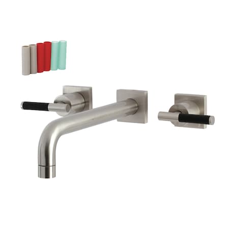 Kingston Brass KS6028CKL Wall Mount Tub Faucet, Brushed Nickel KS6028CKL